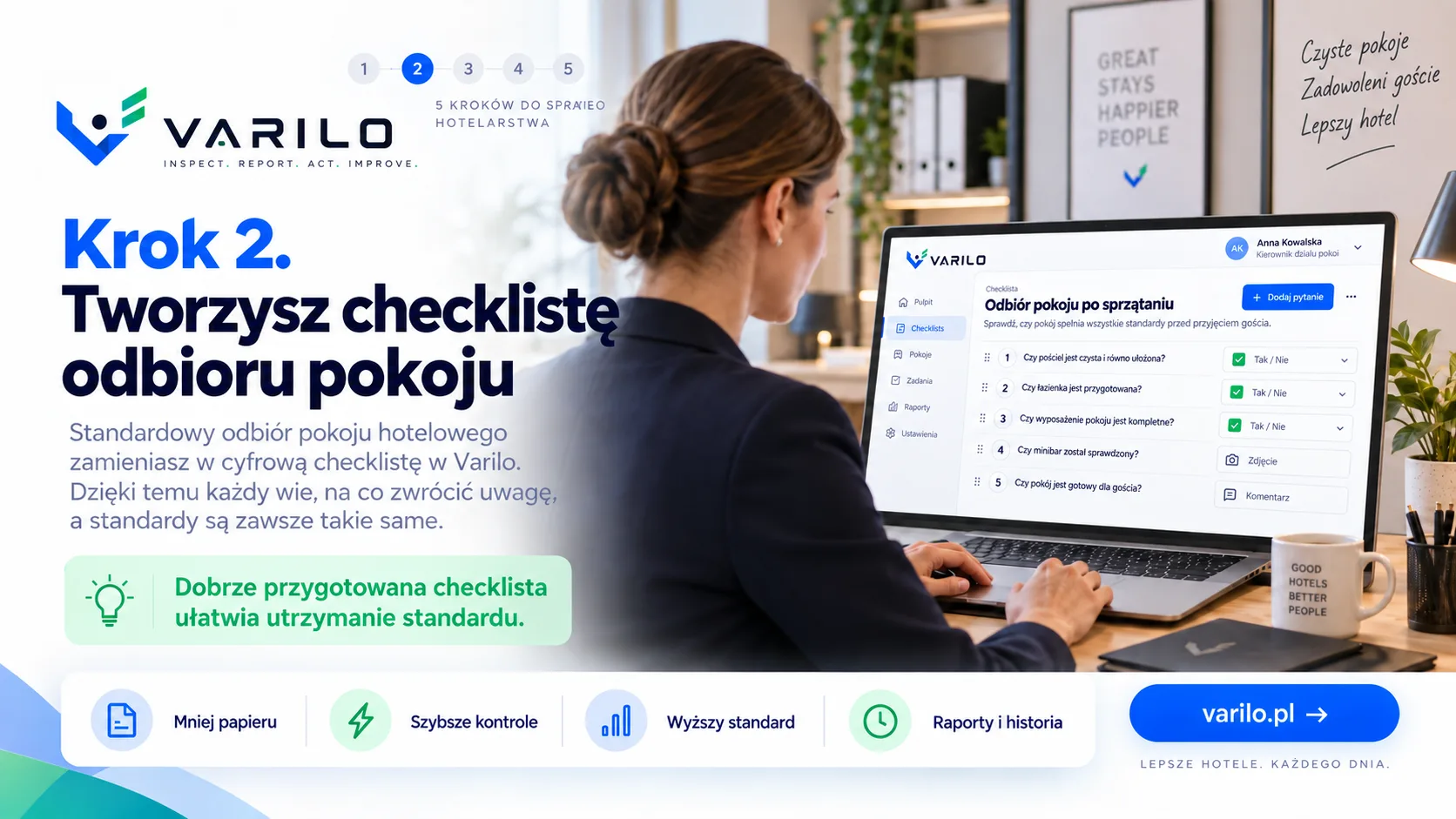 Krok 2. Tworzysz checklistę odbioru pokoju w systemie Varilo